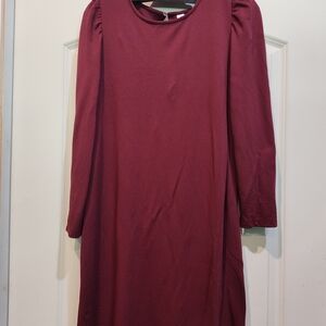 Old Navy Wine Long Sleeve Dress